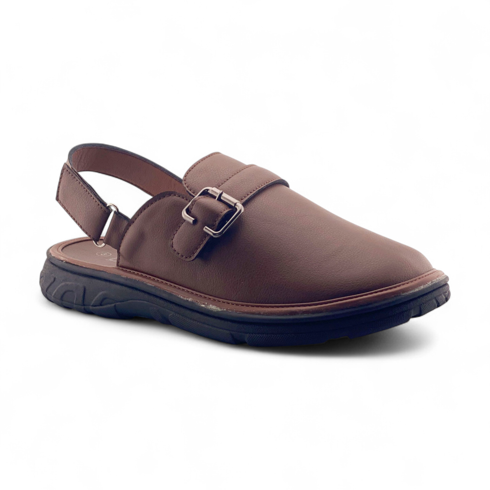 Men's Enclosed Front Sandal | MSA2412 | Black, Brown