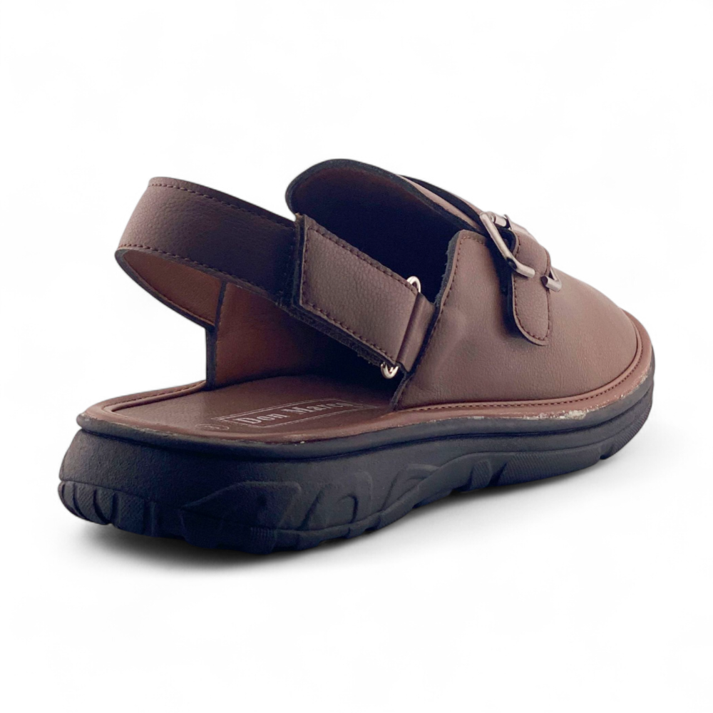 Men's Enclosed Front Sandal | MSA2412 | Black, Brown