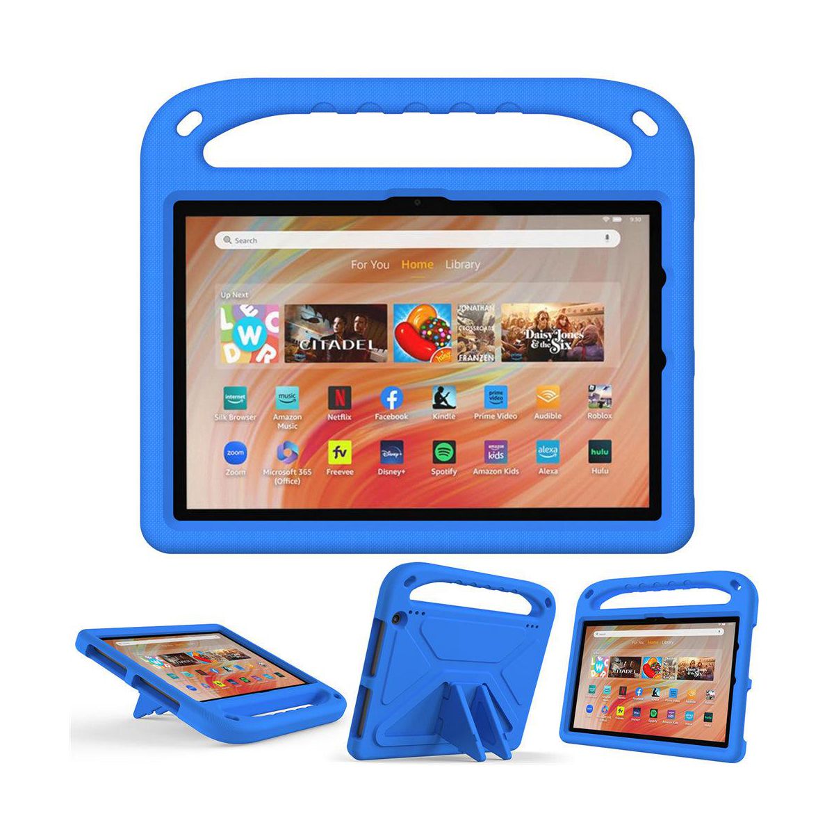 AMAZON FIRE TABLET 8" RUBBER PROTECTIVE CASE FOR KIDS | Blue | Pink