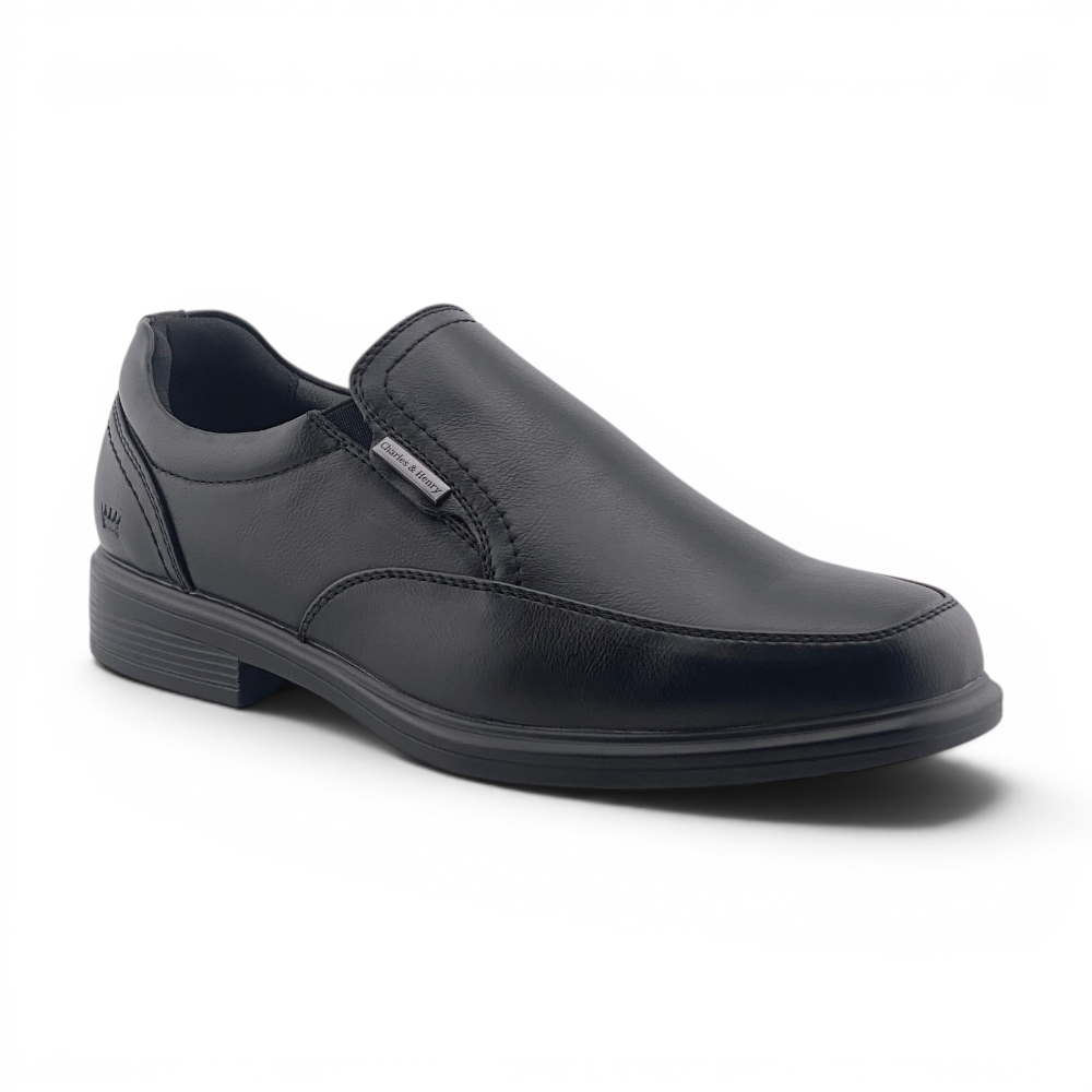 Men's Classic Town Slip On Dress Shoes by Charles & Henry London | Black