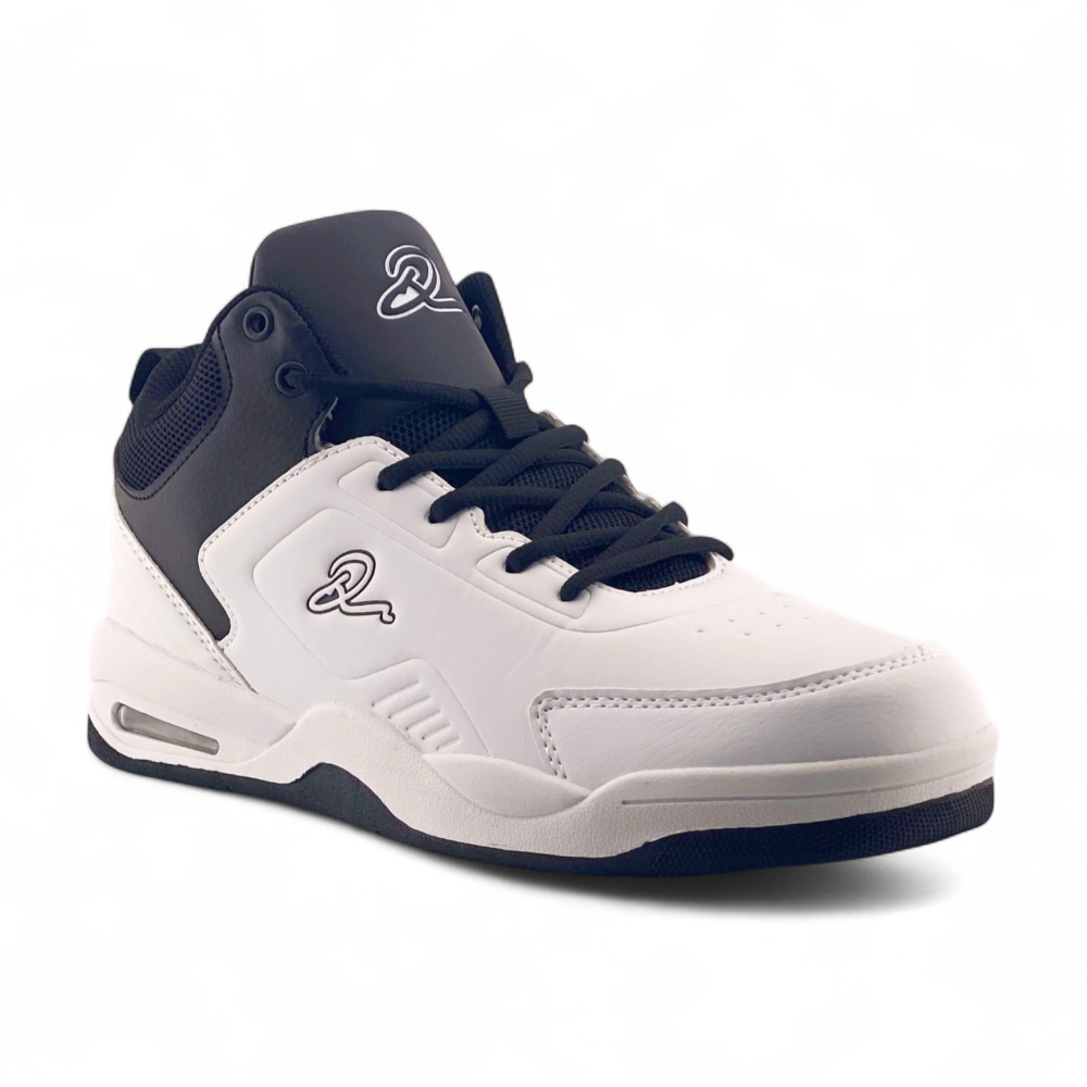 Mens Hi Top Sneakers | MSND433 | WhtBlk, All Wht