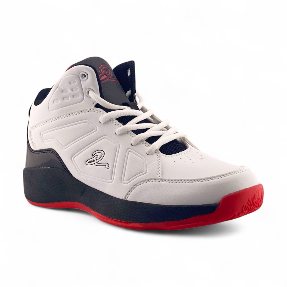Mens Hi Top Sneakers | MSND438 | WhtBlkRed