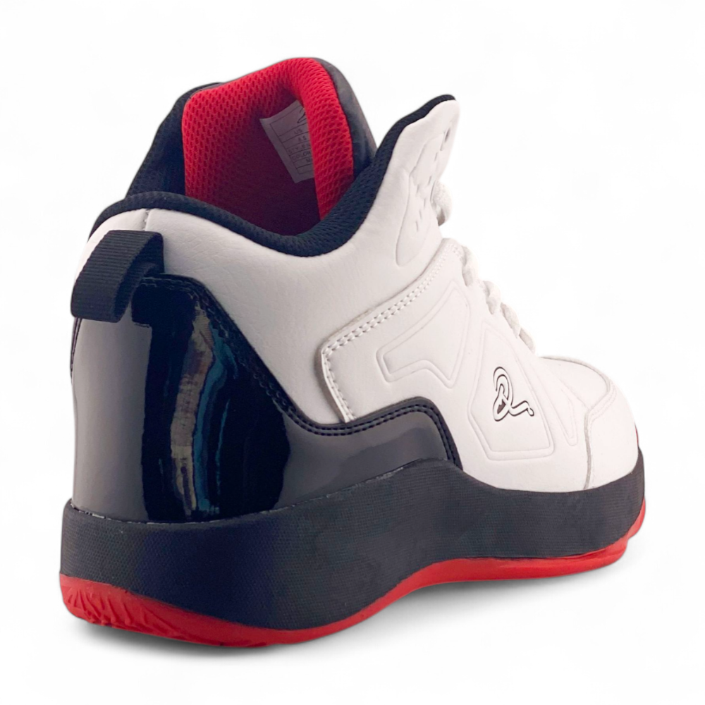 Mens Hi Top Sneakers | MSND438 | WhtBlkRed
