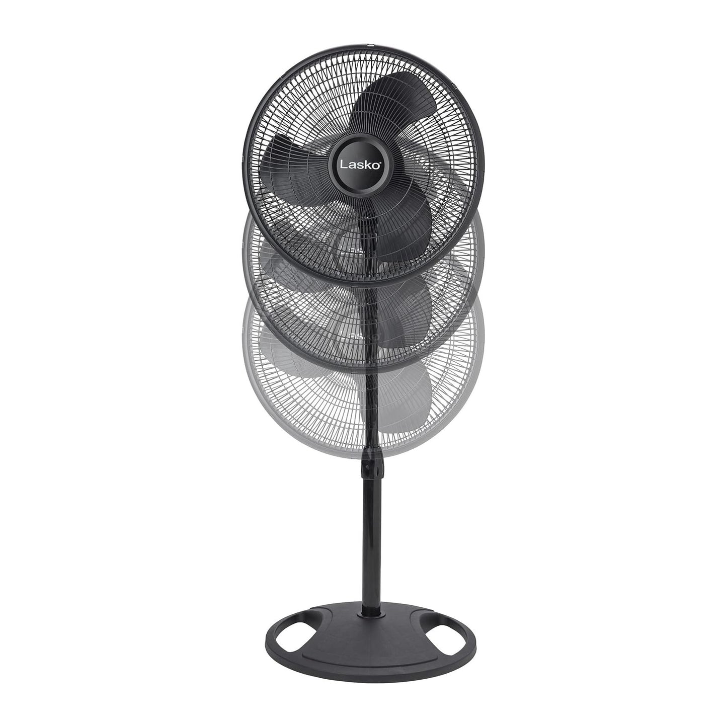 Lasko 2521 Oscillating Stand Fan,White 16 Inch Black