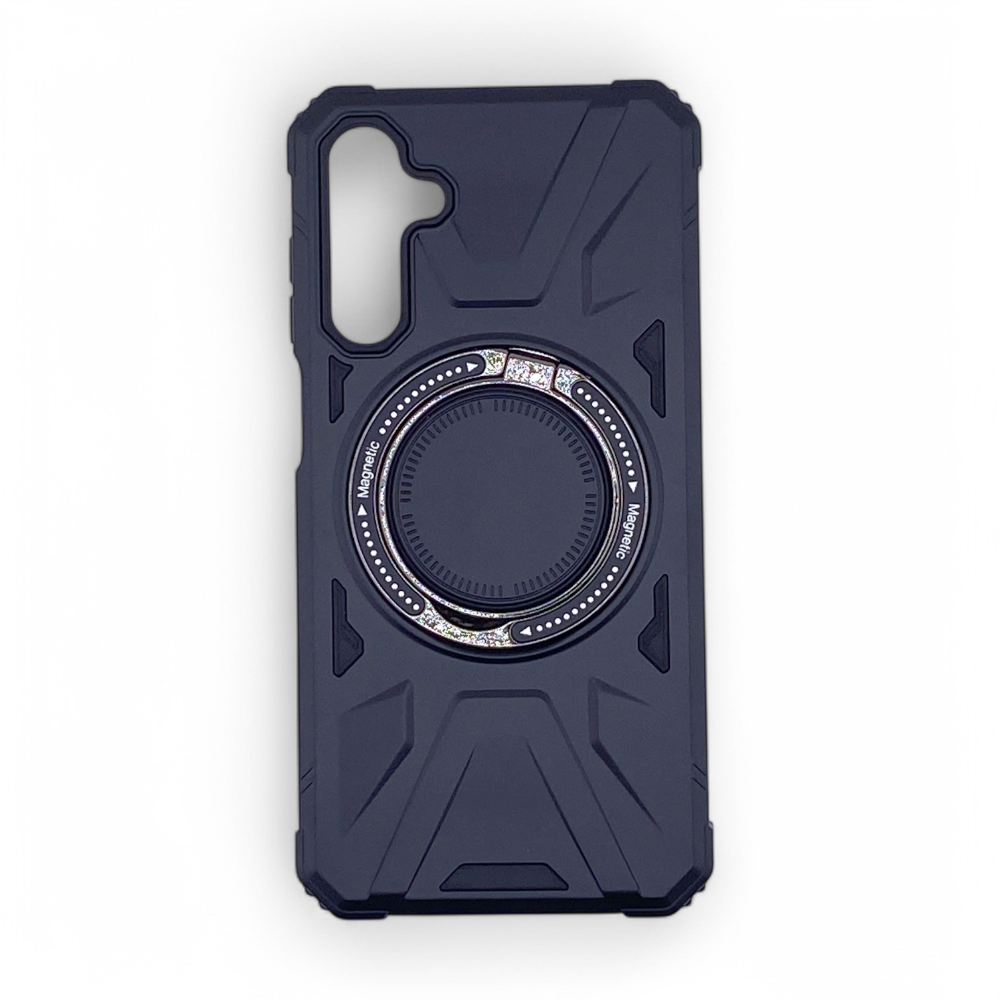 Samsung A15 Protective Ring Case with kick stand | Black