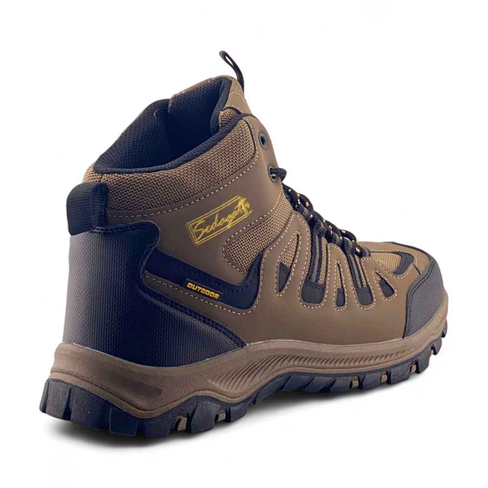Men's Hi Top Hikers | MHK4043 | Dk Brown, Brown, Dk Grey