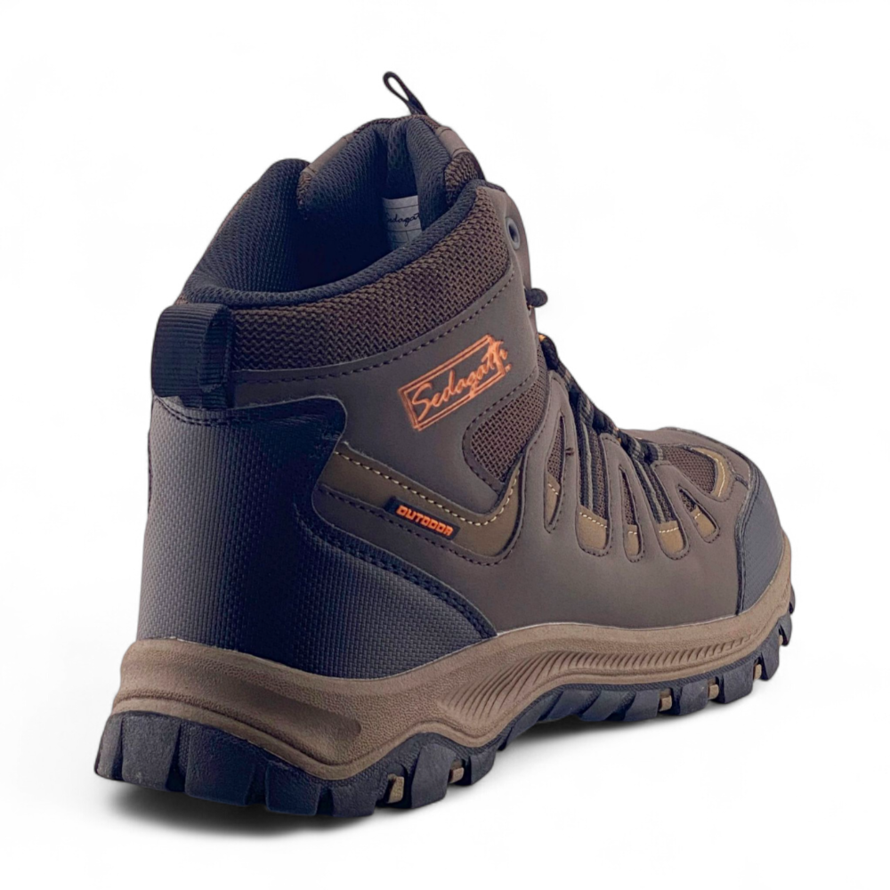 Men's Hi Top Hikers | MHK4043 | Dk Brown, Brown, Dk Grey