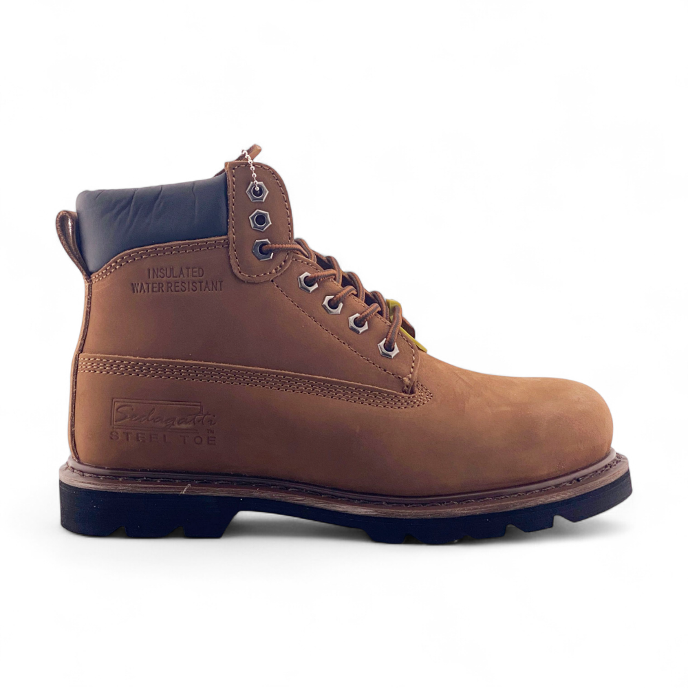 Men's Leather Safety Toe Work Boot | MWBS618 | Black, Brown, Tan