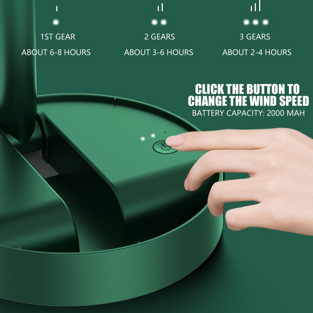 Telescopic Folding Fan Green USB