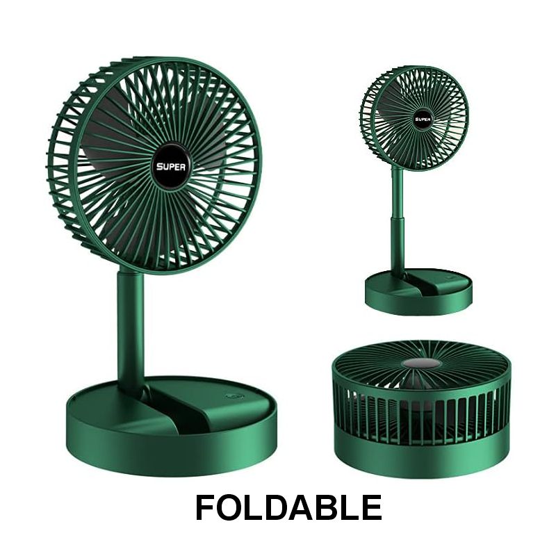 Telescopic Folding Fan Green USB
