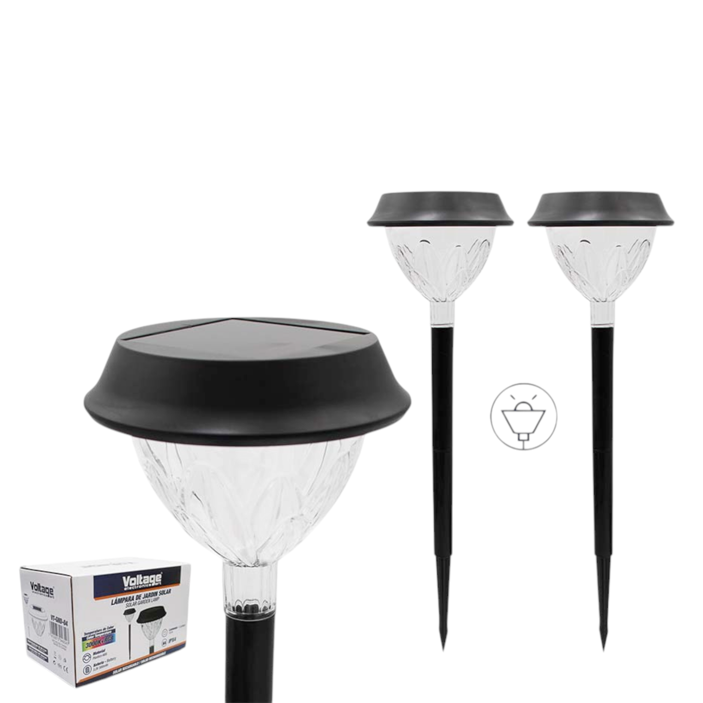 VOLTAGE Solar Garden Light 2pk