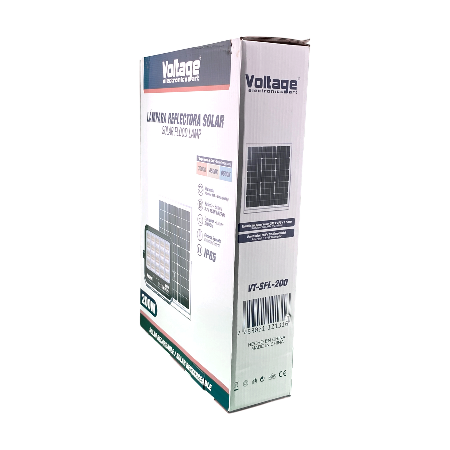 Voltage Solar Rechargeable LED Flood Light with Seprate Panel 200W