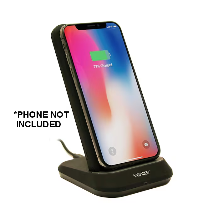 Ventev Wireless Battery Charge Stand 10W 10,000 mAh, Black