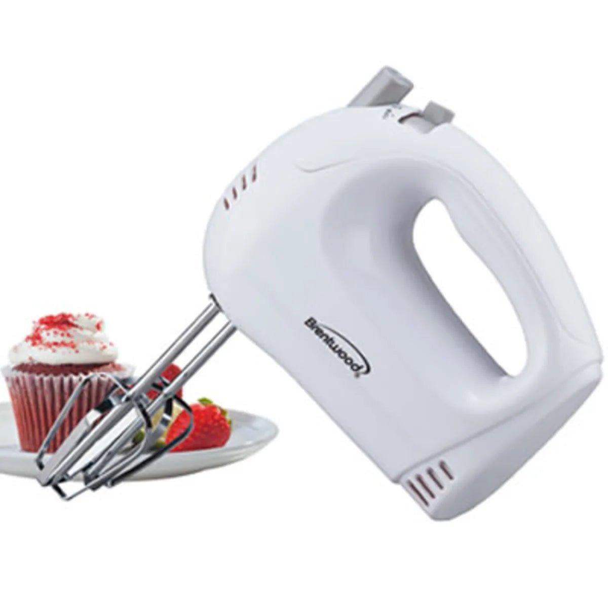 Brentwood Lightweight 5-Speed Electric Hand Mixer - White - ShopLibertyStore.com