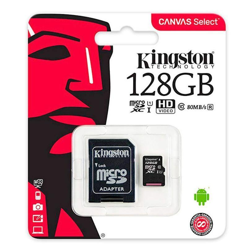 Kingston 128GB Canvas Select Plus UHS-I microSDXC Memory Card with SD Adapter - ShopLibertyStore.com