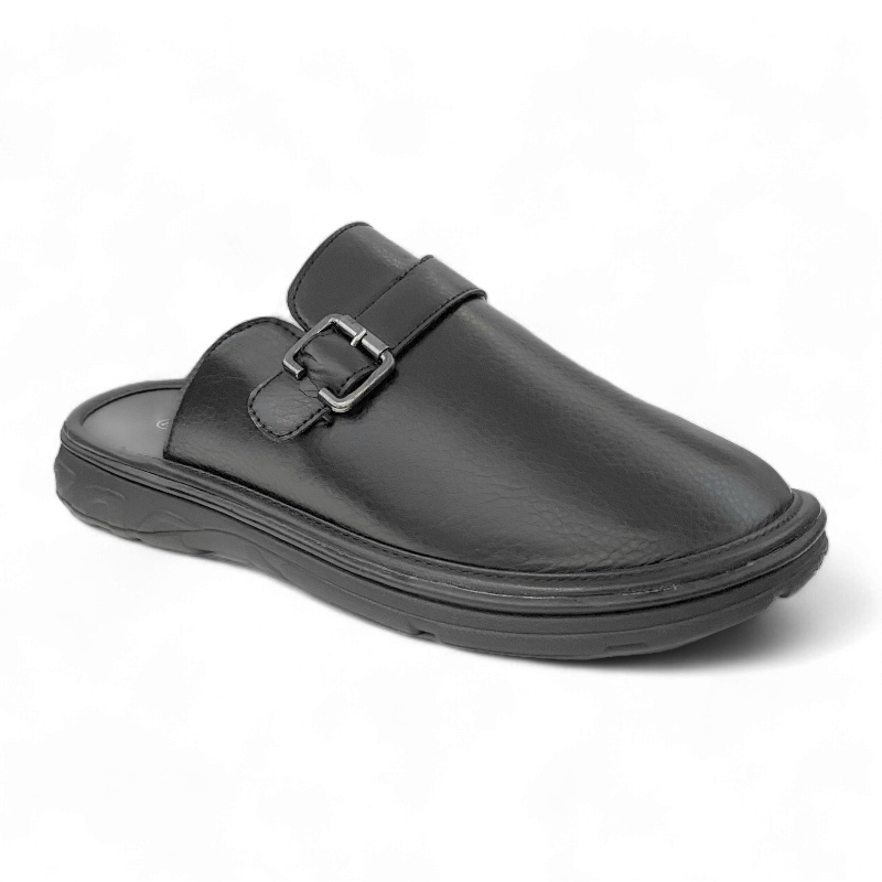 Men's Enclosed Slipper | MSL2405 | Black & Brown