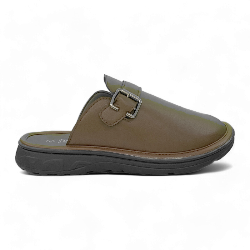 Men's Enclosed Slipper | MSL2405 | Black & Brown