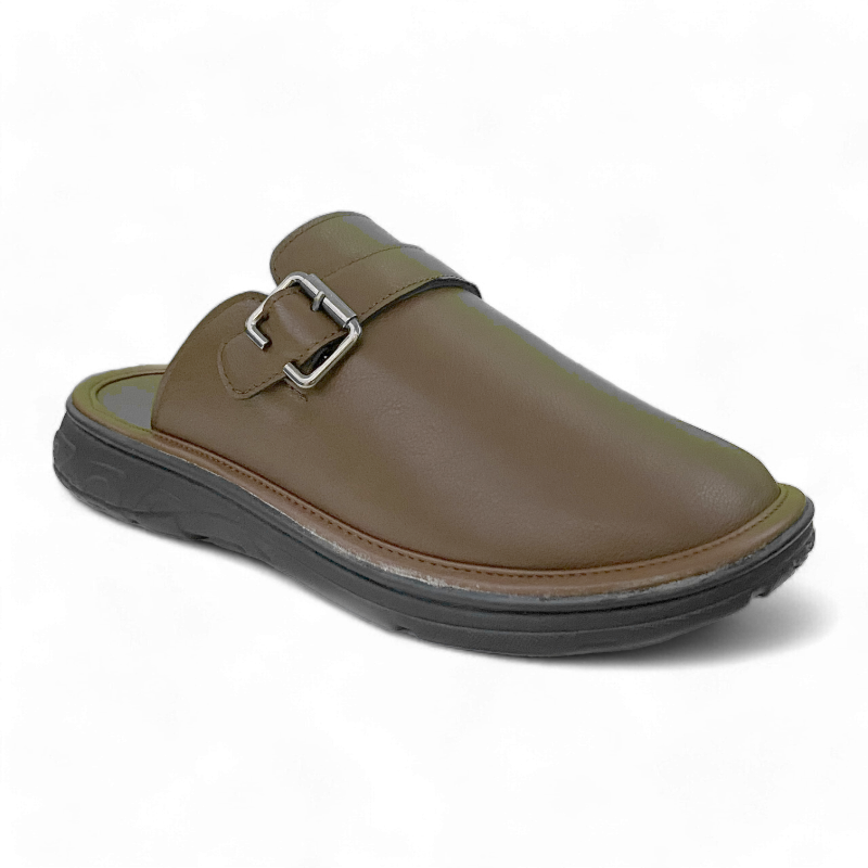 Men's Enclosed Slipper | MSL2405 | Black & Brown