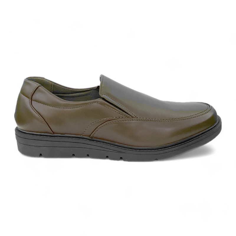 Men's Work Casual Slip On Shoes | MWC2757 | Black & Brown & Tan