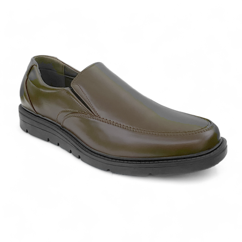 Men's Work Casual Slip On Shoes | MWC2757 | Black & Brown & Tan