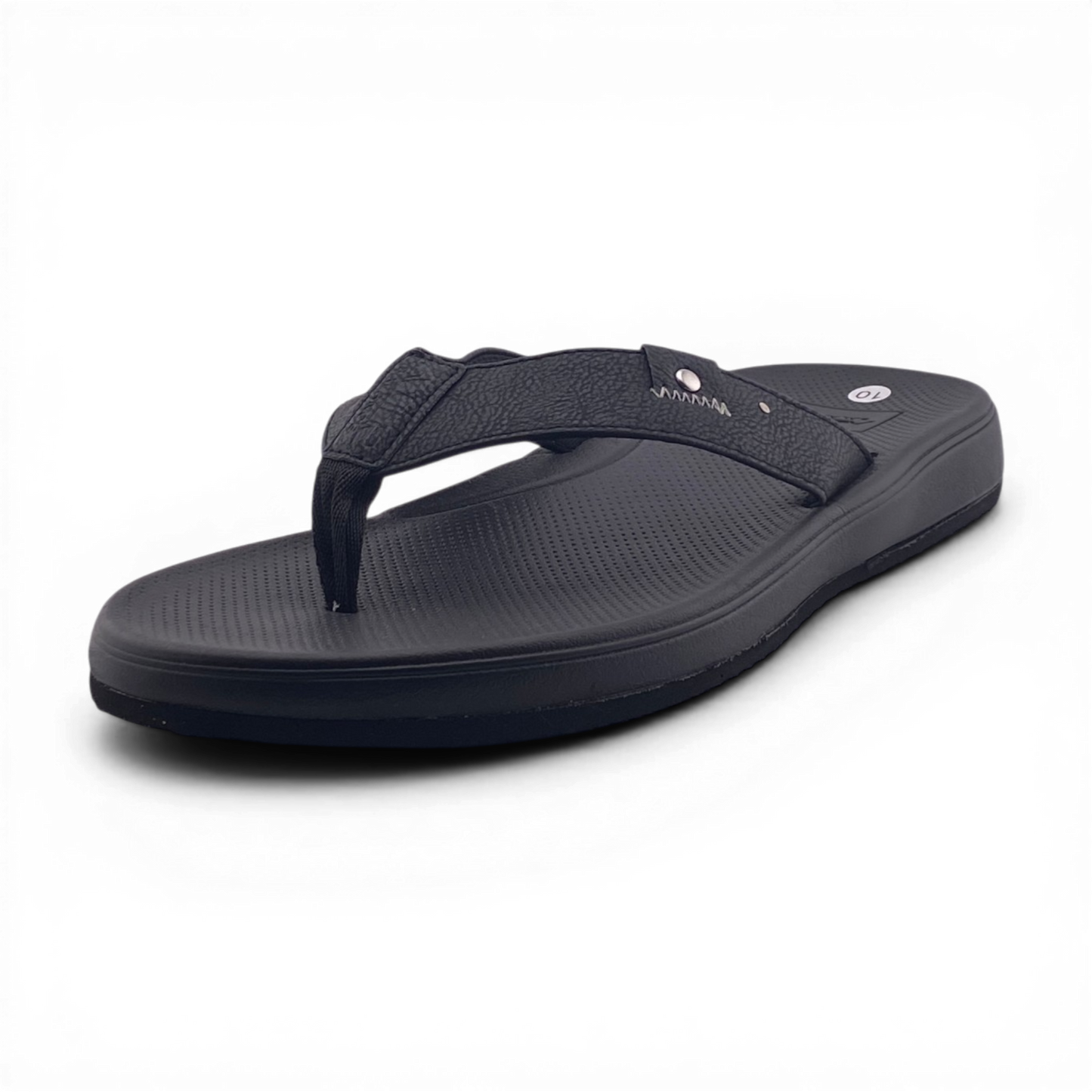 Mens Flip Flop Slippers | MSL4139M | Black, Tan & White