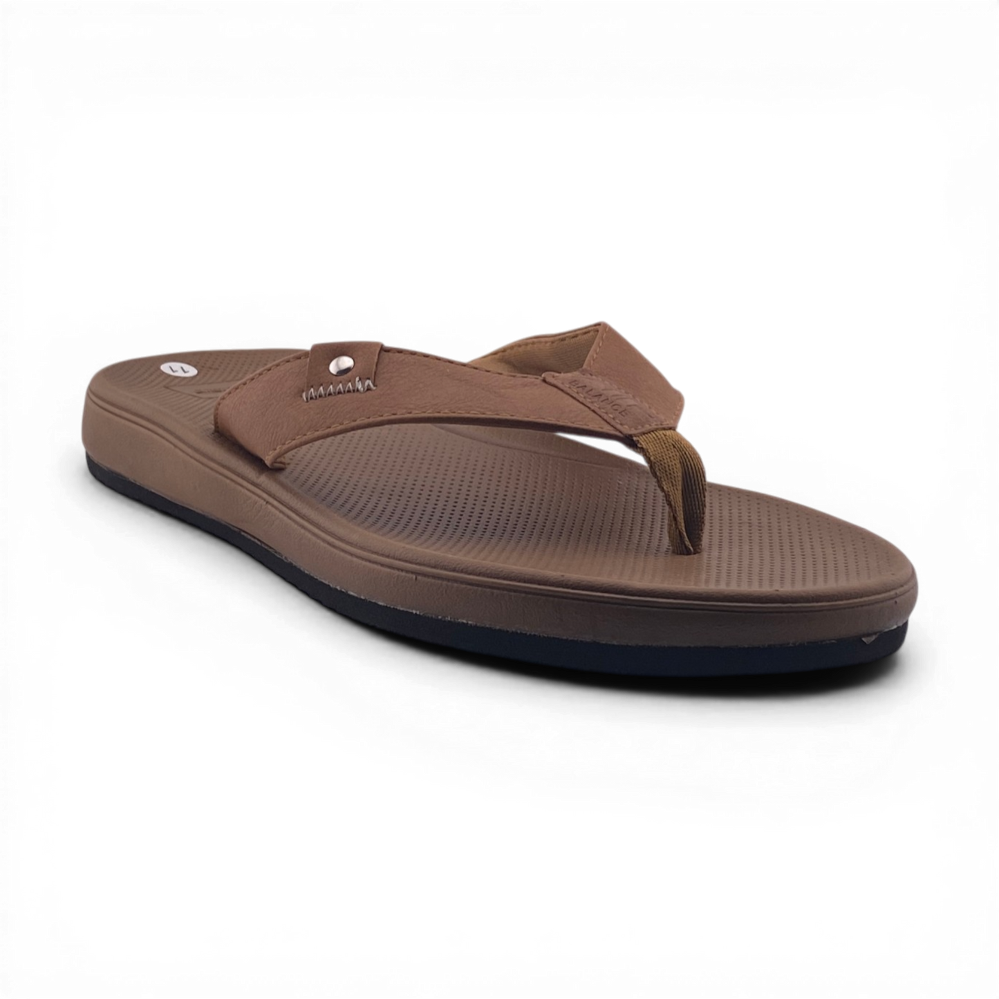 Mens Flip Flop Slippers | MSL4139M | Black, Tan & White