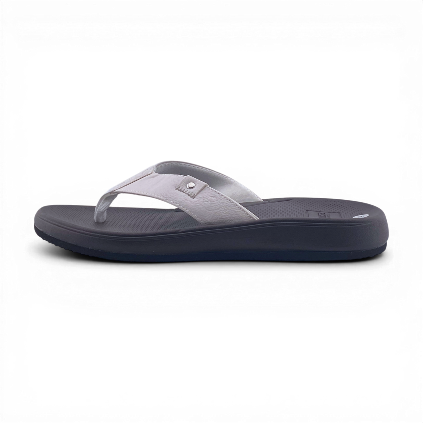 Mens Flip Flop Slippers | MSL4139M | Black, Tan & White