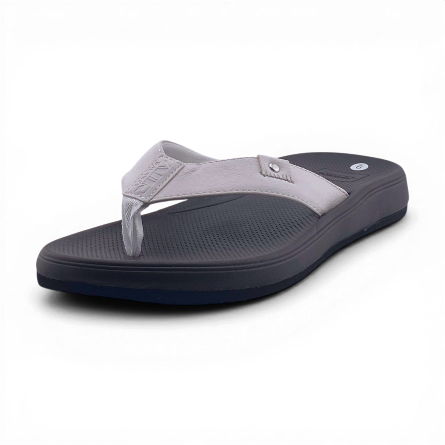 Mens Flip Flop Slippers | MSL4139M | Black, Tan & White