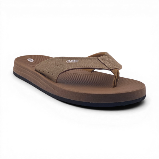 Mens Flip Flop Slippers | MSL4142M | Black, Tan & Grey