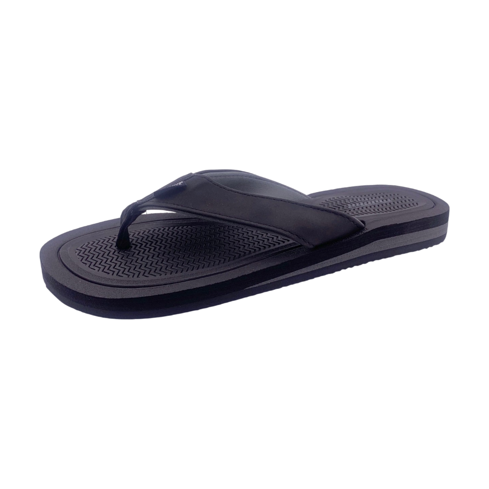 Mens Flip Flop Slippers | MSL7073M | Black, Brown & Grey