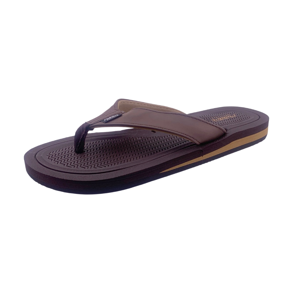 Mens Flip Flop Slippers | MSL7073M | Black, Brown & Grey
