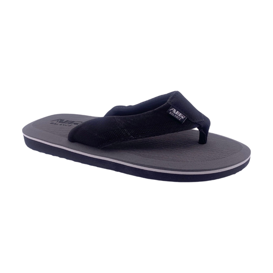 Mens Flip Flop Slippers | MSL47076M | Black, Brown & Tan
