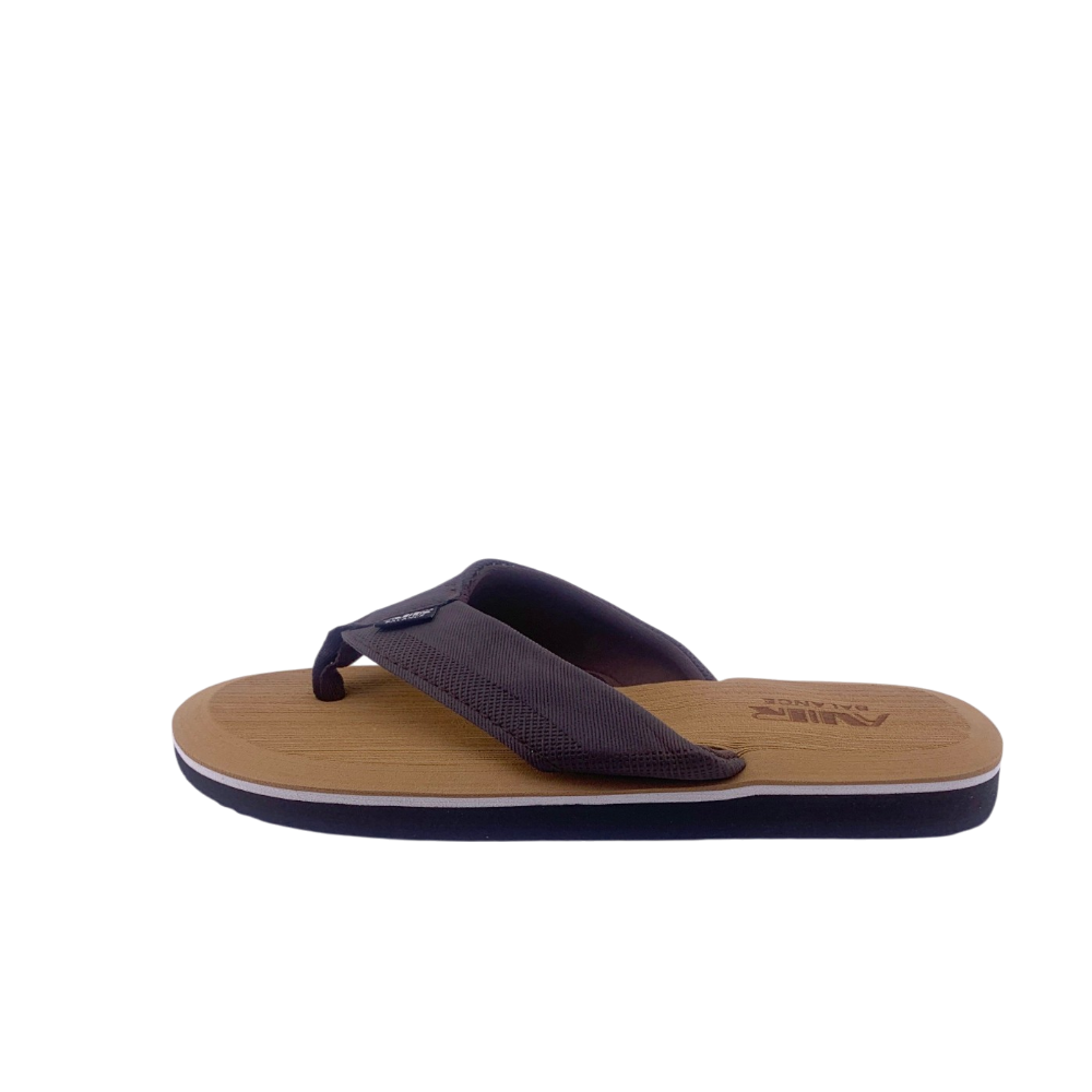 Mens Flip Flop Slippers | MSL47076M | Black, Brown & Tan