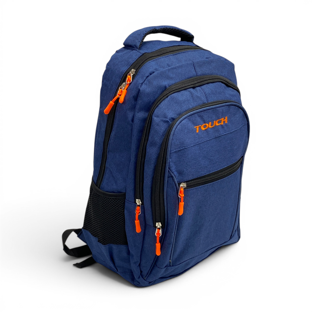 Touch Multi Compartment Backpack 18" | Black, Navy and Grey