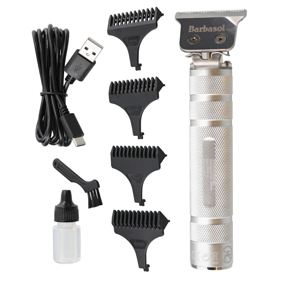 Barbasol Zero Gap Rechargeable T-blade Trimmer - White