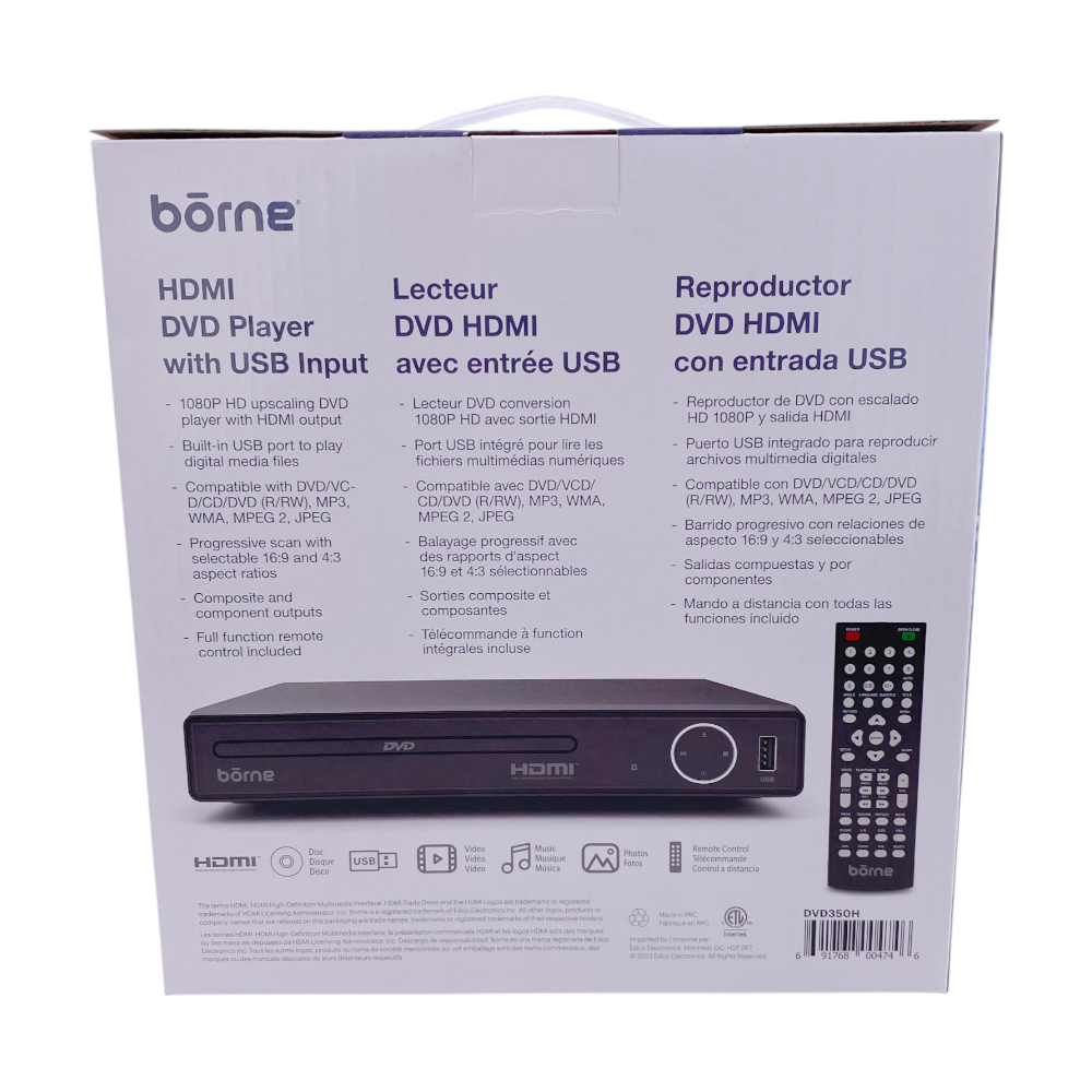 Borne Compact DVD Player HDMI | USB
