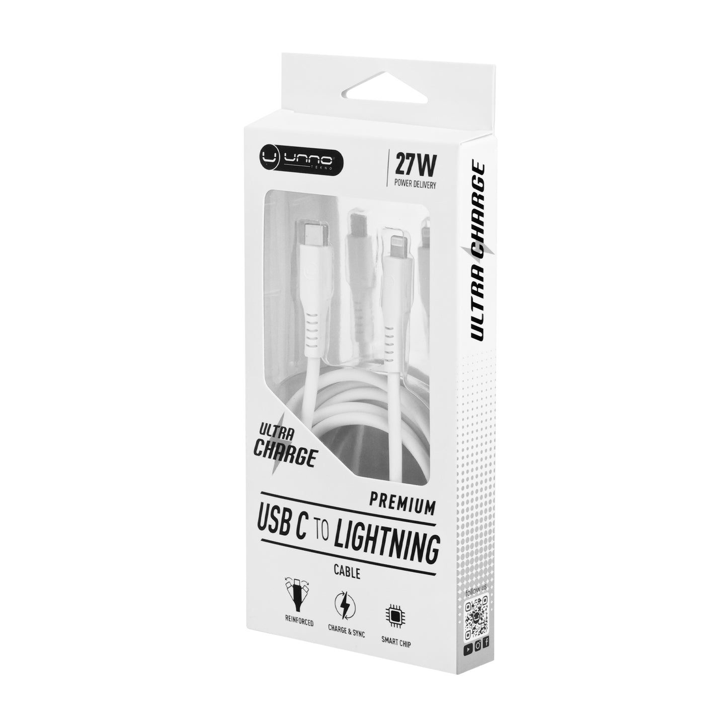 UNNO PREMIUM USB C TO LIGHTNING CABLE PD20W | 5FT