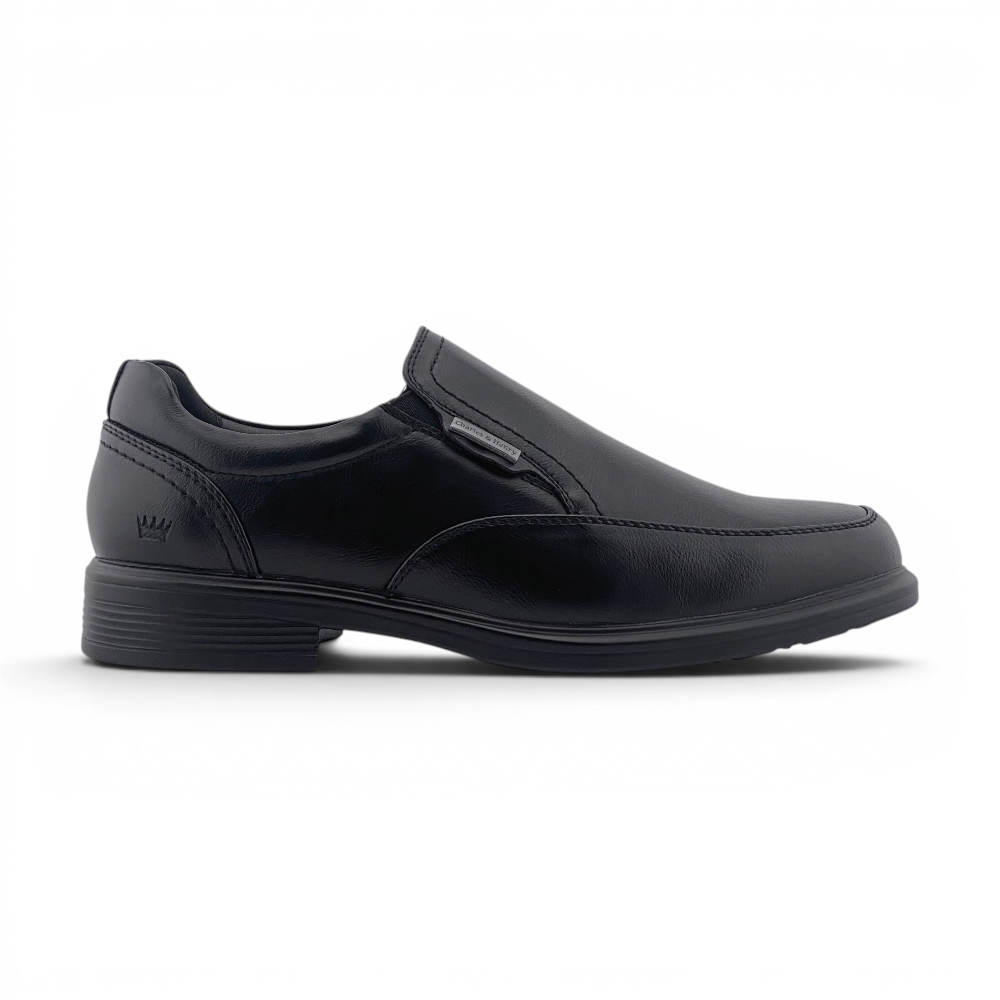 Men's Classic Town Slip On Dress Shoes by Charles & Henry London | Black
