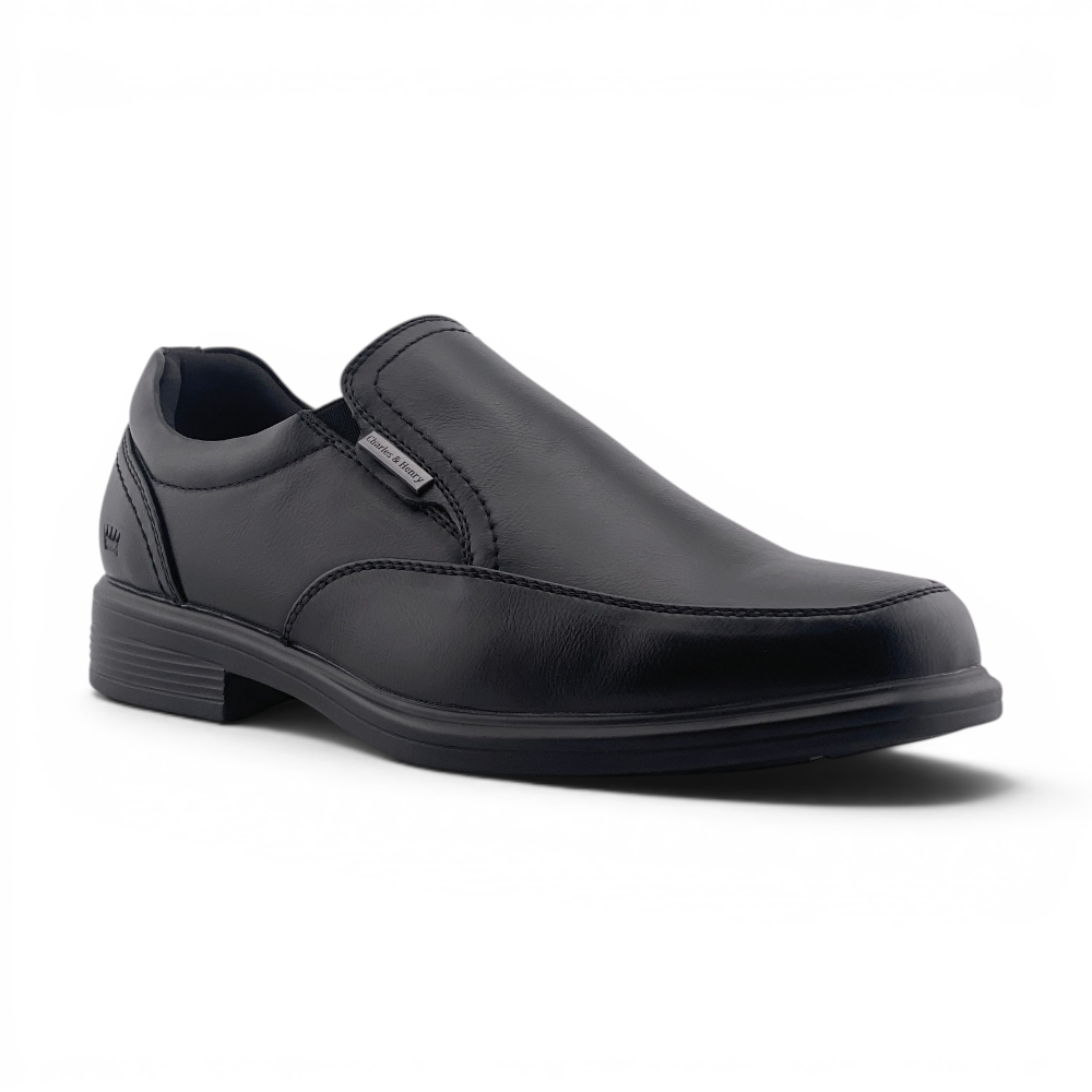 Men's Classic Town Slip On Dress Shoes by Charles & Henry London | Black