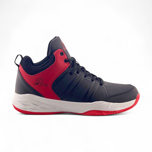 Mens Hi Top Sneakers | MSND435 | BlkRedWht
