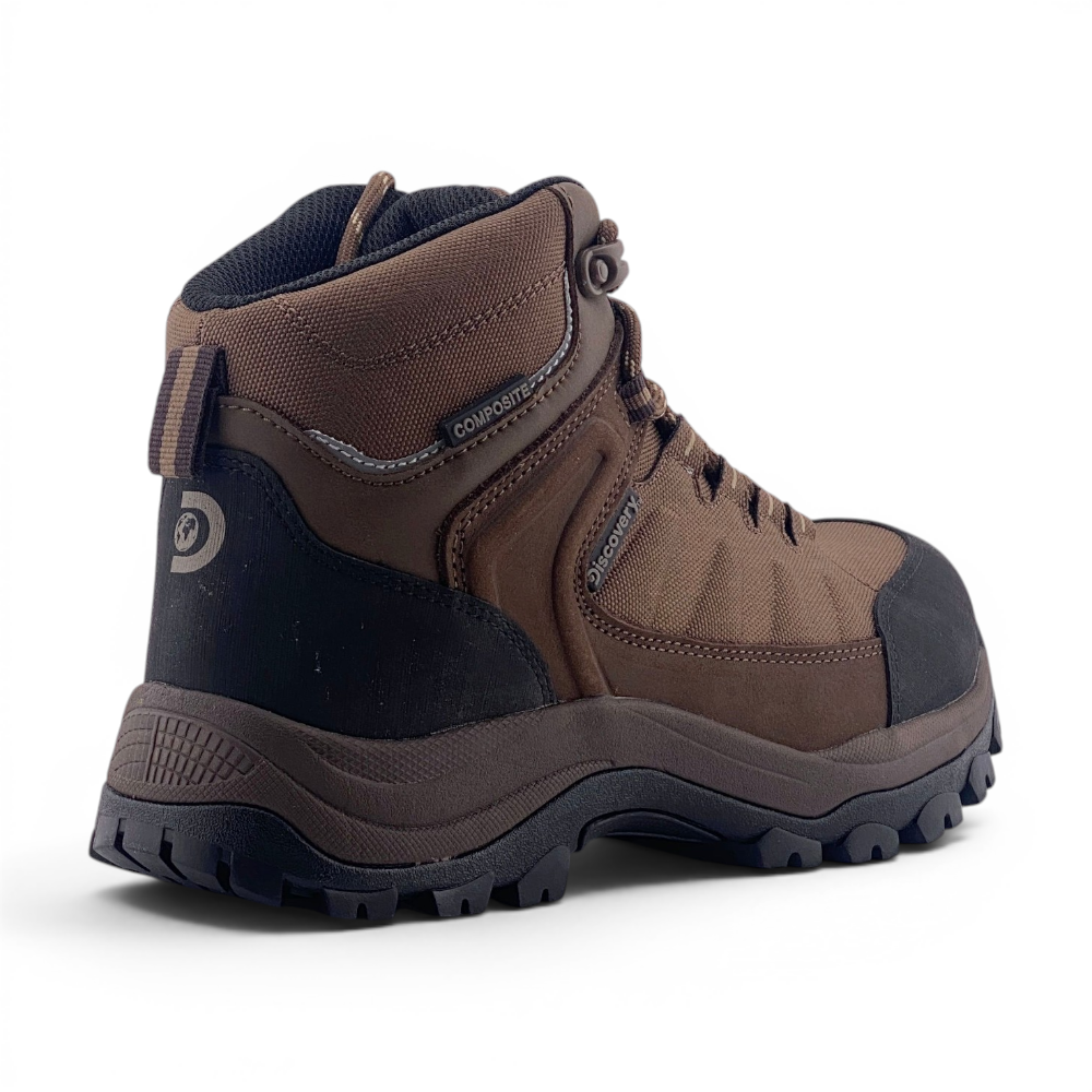 Mens Detroit Composite Toe Safety Work Boots | Brown