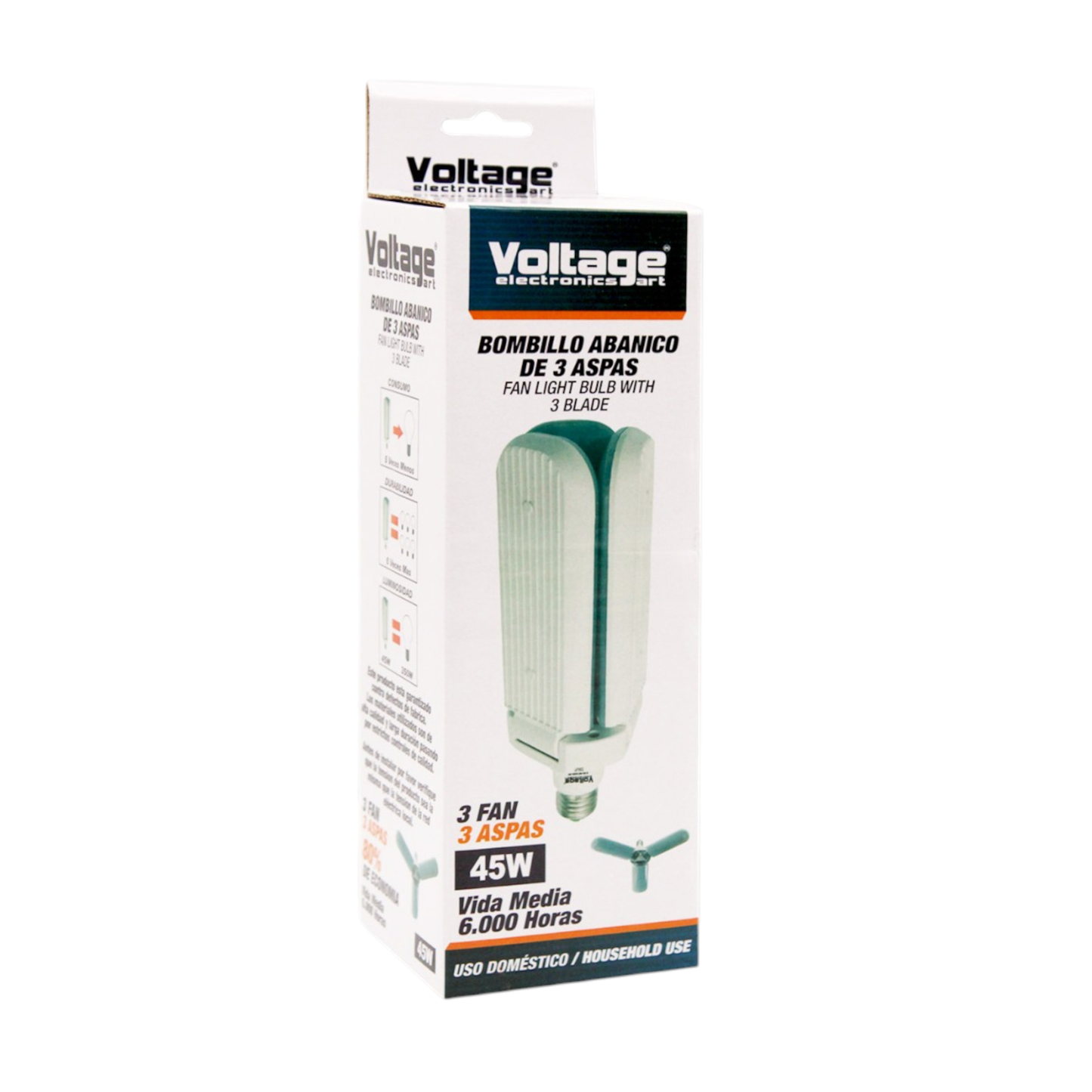 Voltage 3 Blade LED Socket Light 45W