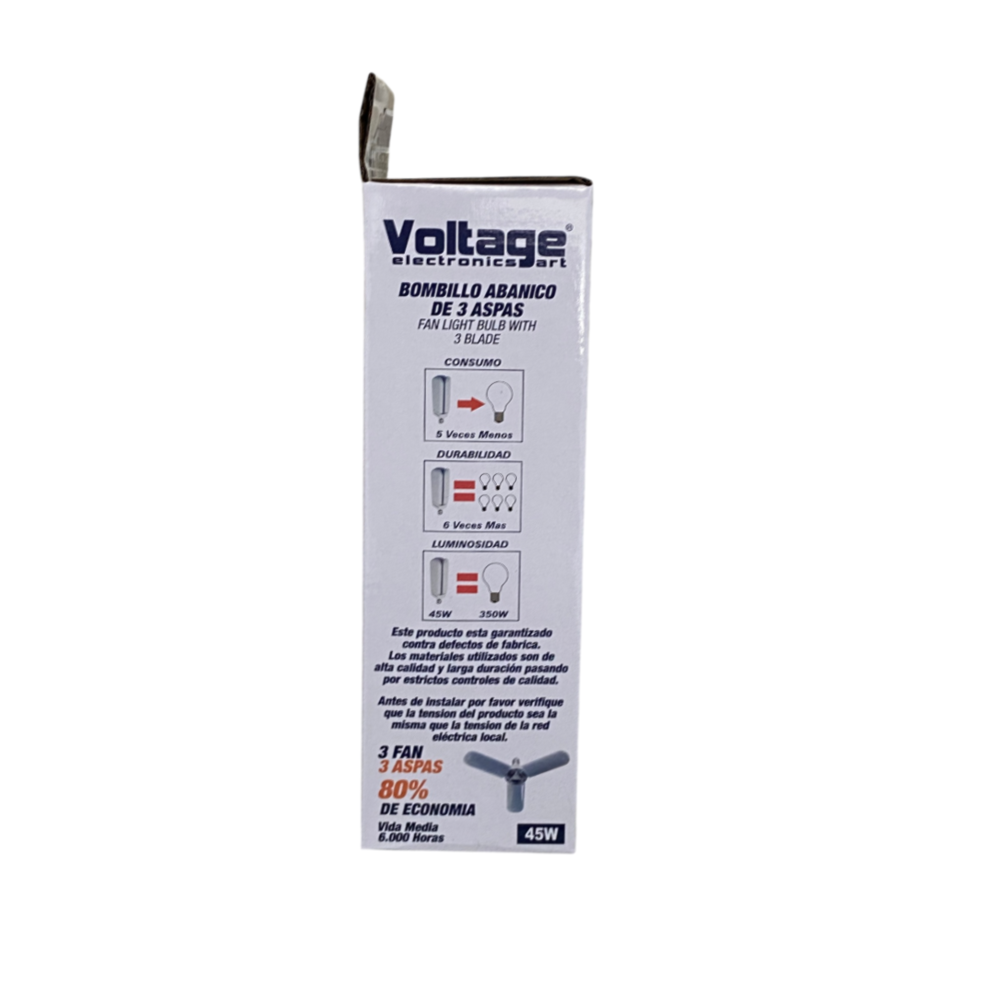 Voltage 3 Blade LED Socket Light 45W