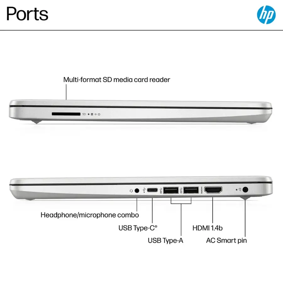 HP 14" Laptop | Intel N150 | 4GB | 128GB | WIn11 Home | DQ6011DX