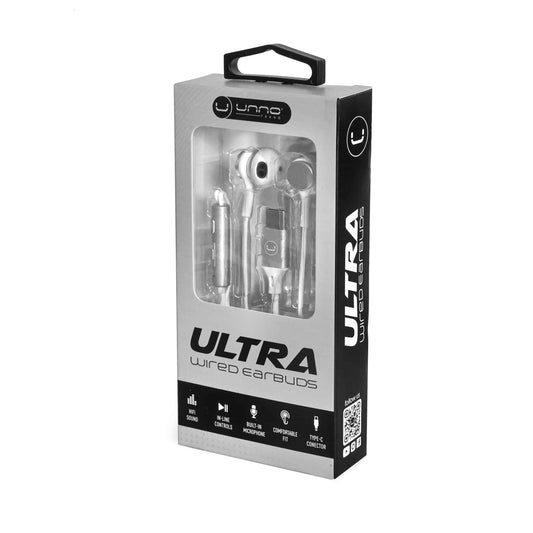 UNNO ULTRA USB-C EARBUDS WHITE