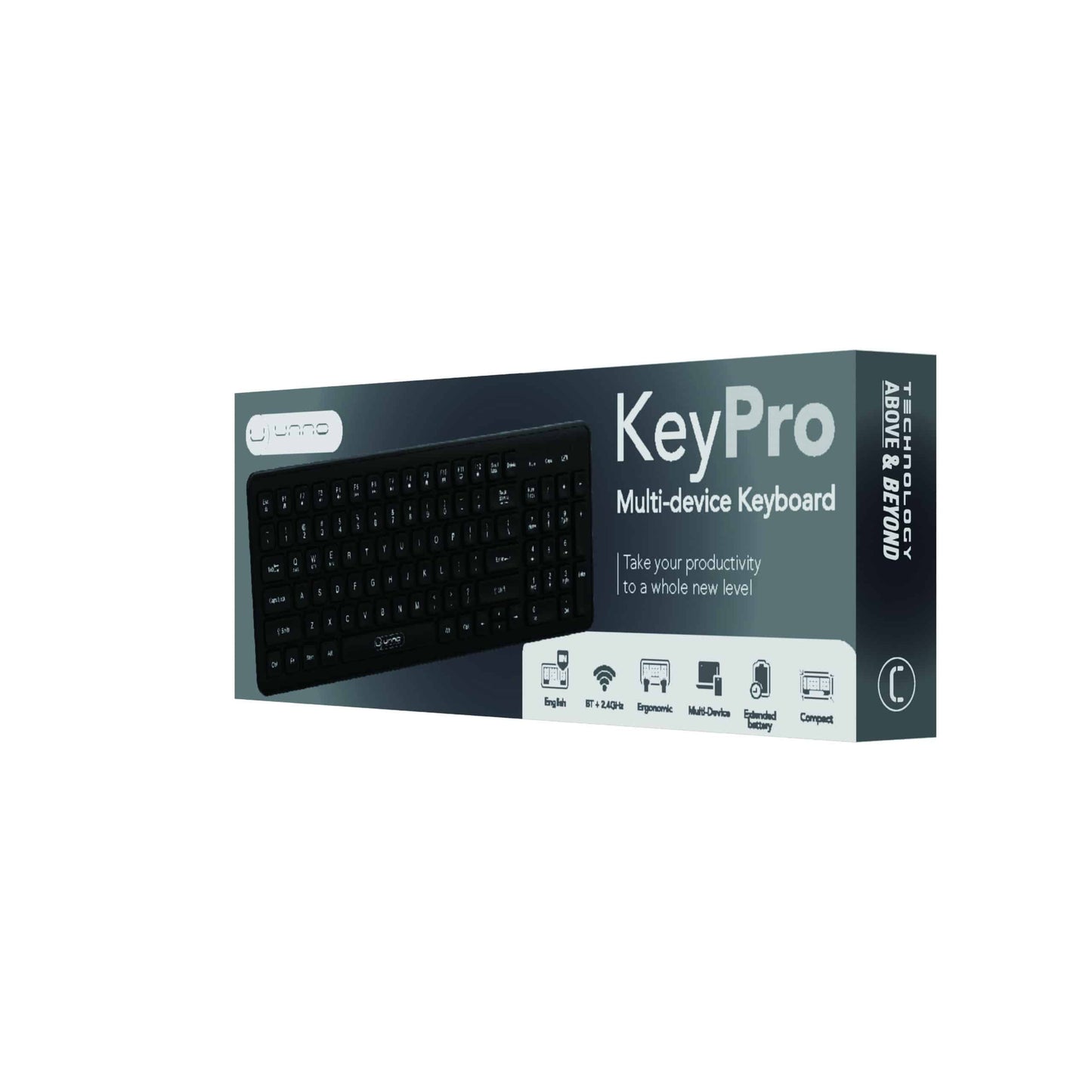 UNNO KEYPRO MULTI-DEVICE WIRELESS KEYBOARD | ENGLISH