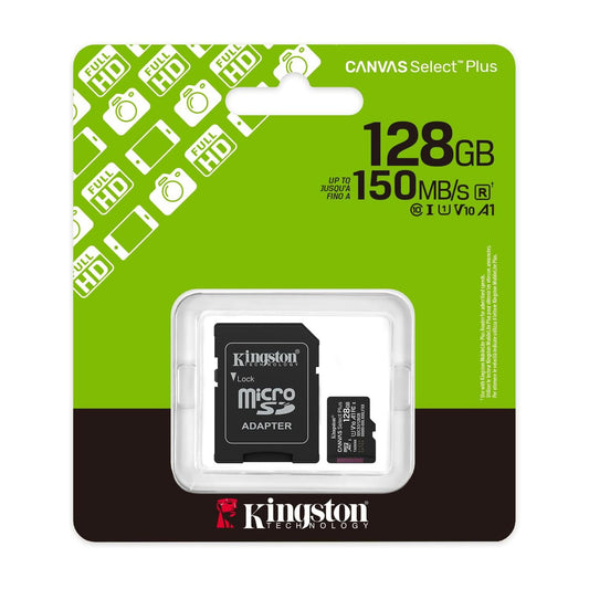 Kingston 128GB Micro SD Memory Card with Adapater Class 10