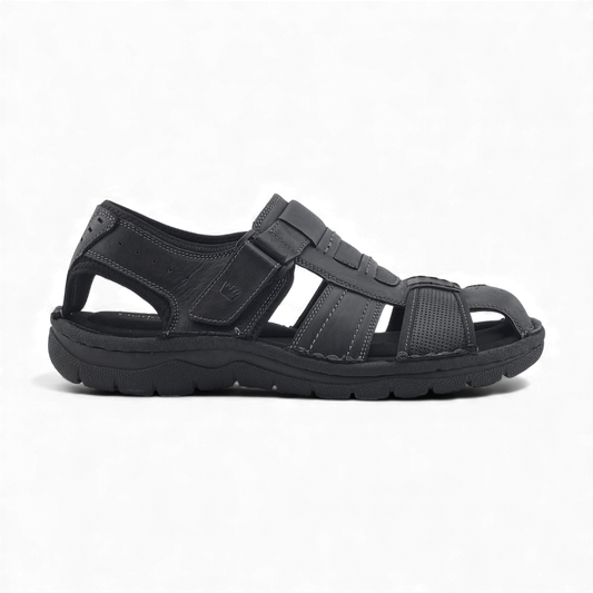 Men's Lancaster Sandals by Charles & Henry London | Black & Tan