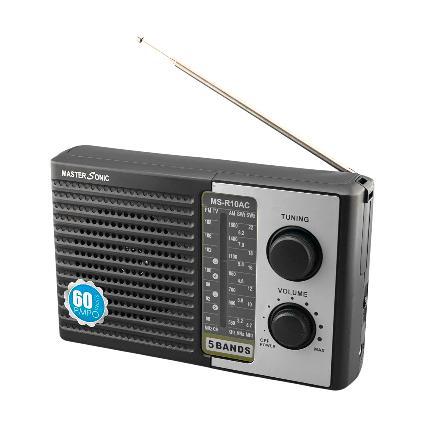 Master Sonic 5 Band Radio with AC Cord - R10AC