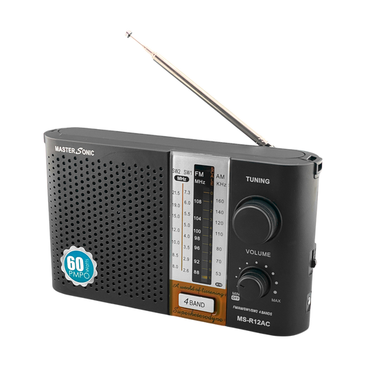 Master Sonic 4 Band Radio with  AC Cord - R12AC